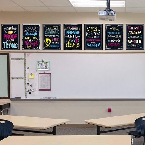Yoklili 18 Pack Motivational Posters for Classroom Office Decorations Inspirational Quote Wall Art for Students Teachers, 11 x 17 In. in Kuwait