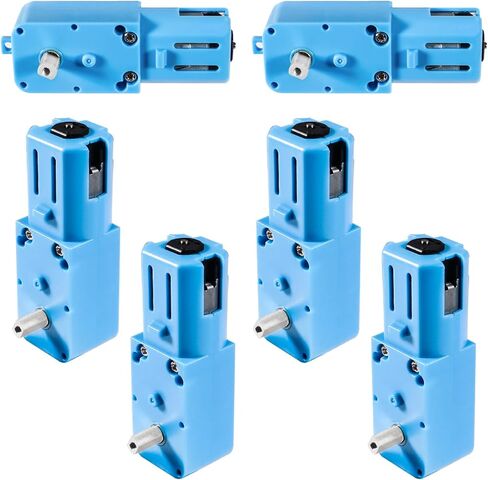 DWEII 6PCS TT Gear Motor 1 : 90 Mini DC 6V Gear TT Motor with Metal Gears for Robot Smart Car DIY RC Toys Electric Motor Gearbox Blue in Saudi Arabia