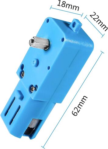 DWEII 6PCS TT Gear Motor 1 : 90 Mini DC 6V Gear TT Motor with Metal Gears for Robot Smart Car DIY RC Toys Electric Motor Gearbox Blue in Saudi Arabia