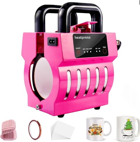 ماكينة طباعة حرارية صغيرة تعمل بالضغط الحراري لكوب القهوة بسعة 11-15 اونصة، مناسبة كهدايا عيد ميلاد مخصصة للرجال والنساء in Kuwait