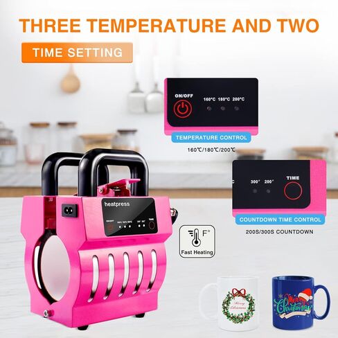 ماكينة طباعة حرارية صغيرة تعمل بالضغط الحراري لكوب القهوة بسعة 11-15 اونصة، مناسبة كهدايا عيد ميلاد مخصصة للرجال والنساء in Kuwait