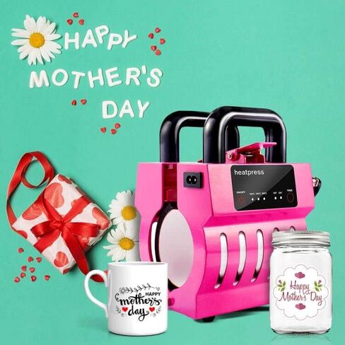 ماكينة طباعة حرارية صغيرة تعمل بالضغط الحراري لكوب القهوة بسعة 11-15 اونصة، مناسبة كهدايا عيد ميلاد مخصصة للرجال والنساء in Kuwait