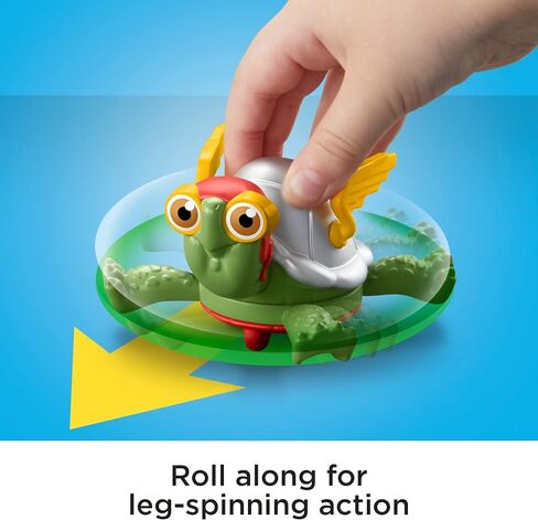Fisher-Price DC League of Super-Pets Power Spin Merton the turtle figure set with accessories for preschool pretend play ages 3 years and up in Saudi Arabia
