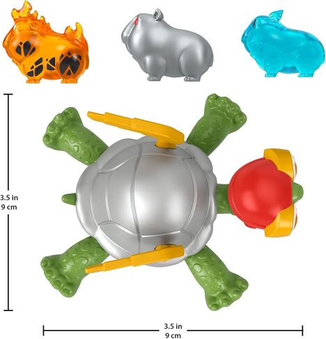 Fisher-Price DC League of Super-Pets Power Spin Merton the turtle figure set with accessories for preschool pretend play ages 3 years and up in Saudi Arabia