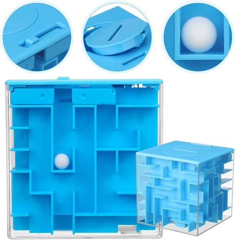 Money Holder Maze Puzzle Gift Box, A Fun Way and Brain Teasers to People You Loved, Nice for Birthday, Valentine's, Colorful, 7.9 cm (Blue, Green, Rose Red, Yellow, Purple, Pink, 6 Pieces) in Saudi Arabia