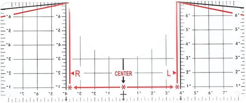 دليل مسطرة تي شيرت لمحاذاة الفينيل، مساطر تي شيرت لتصميم المركز - حجم قياسي، أداة محاذاة HTV، أداة مسطرة قياس تي شيرت للضغط الحراري in Kuwait