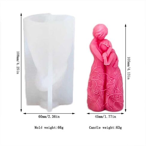 Tone Fun Mom Holding Baby Shape Candle Silicone Molds for Making Candle, Resin, Aromatherapy Candles, Handmade Wax Soap, Home Decor, Craft in Kuwait