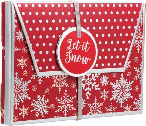 صناديق حامل بطاقات هدايا الكريسماس مع ختم ساخن من الرقائق المعدنية (مجموعة من 6 قطع) in Kuwait