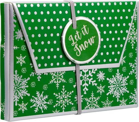 صناديق حامل بطاقات هدايا الكريسماس مع ختم ساخن من الرقائق المعدنية (مجموعة من 6 قطع) in Kuwait