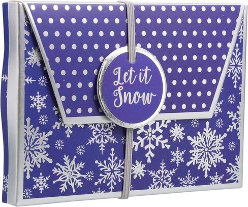 صناديق حامل بطاقات هدايا الكريسماس مع ختم ساخن من الرقائق المعدنية (مجموعة من 6 قطع) in Kuwait