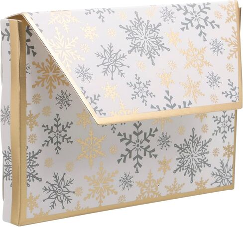 صناديق حامل بطاقات هدايا الكريسماس مع ختم ساخن من الرقائق المعدنية (مجموعة من 6 قطع) in Kuwait
