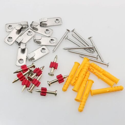 علاقات معلقة على الحائط J Hooks JJHXSM 8 قطع ميني 304 الفولاذ المقاوم للصدأ تعلق على الحائط مع مسامير لمرآة إطارات الصور خطافات الحائط in Saudi Arabia