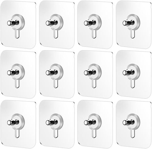 50 قطعة من Cabilock 50 قطعة من ملصقات المسمار التي لا تترك أثرًا على المكتب، خطافات صورة للتعليق على الحائط، ملصق برغي مثبت على الحائط، شماعة طلاء، شماعة حائط خالية من الأظافر in Kuwait