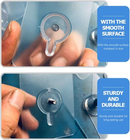 50 قطعة من Cabilock 50 قطعة من ملصقات المسمار التي لا تترك أثرًا على المكتب، خطافات صورة للتعليق على الحائط، ملصق برغي مثبت على الحائط، شماعة طلاء، شماعة حائط خالية من الأظافر in Kuwait