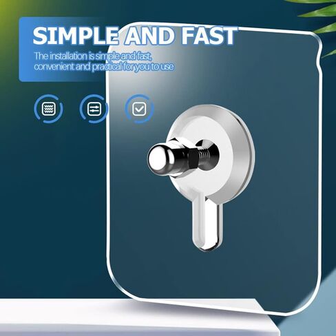 50 قطعة من Cabilock 50 قطعة من ملصقات المسمار التي لا تترك أثرًا على المكتب، خطافات صورة للتعليق على الحائط، ملصق برغي مثبت على الحائط، شماعة طلاء، شماعة حائط خالية من الأظافر in Kuwait