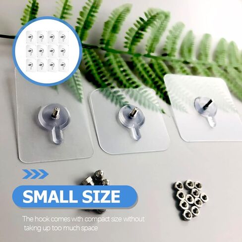 50 قطعة من Cabilock 50 قطعة من ملصقات المسمار التي لا تترك أثرًا على المكتب، خطافات صورة للتعليق على الحائط، ملصق برغي مثبت على الحائط، شماعة طلاء، شماعة حائط خالية من الأظافر in Kuwait