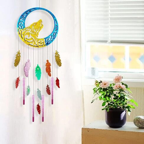 Playing Mold Epoxy Resin Mold, Wolf Shape Feather Dream Catcher Silicone Molds for DIY Wind Bell, Keychain Earring Pendants, Wall Hanging Decoration, Jewelry, Aromatherapy Plaster in Kuwait