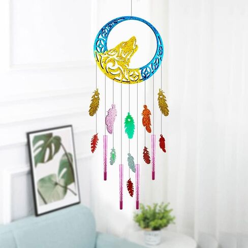 Playing Mold Epoxy Resin Mold, Wolf Shape Feather Dream Catcher Silicone Molds for DIY Wind Bell, Keychain Earring Pendants, Wall Hanging Decoration, Jewelry, Aromatherapy Plaster in Kuwait