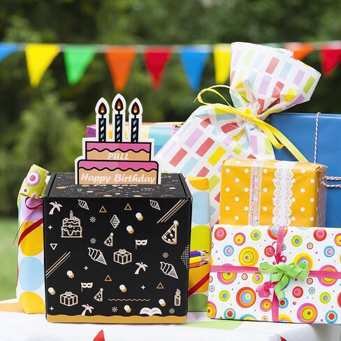 صندوق نقود عيد الميلاد لسحب الهدايا النقدية، صناديق هدايا نقود مضحكة للنقود، سحب صندوق نقود مجموعة مفاجأة عيد ميلاد سعيد، هدايا عيد ميلاد للنساء والرجال أفضل صديق وصديقة وزوجة وأخت in Kuwait