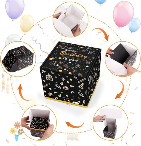 صندوق نقود عيد الميلاد لسحب الهدايا النقدية، صناديق هدايا نقود مضحكة للنقود، سحب صندوق نقود مجموعة مفاجأة عيد ميلاد سعيد، هدايا عيد ميلاد للنساء والرجال أفضل صديق وصديقة وزوجة وأخت in Kuwait