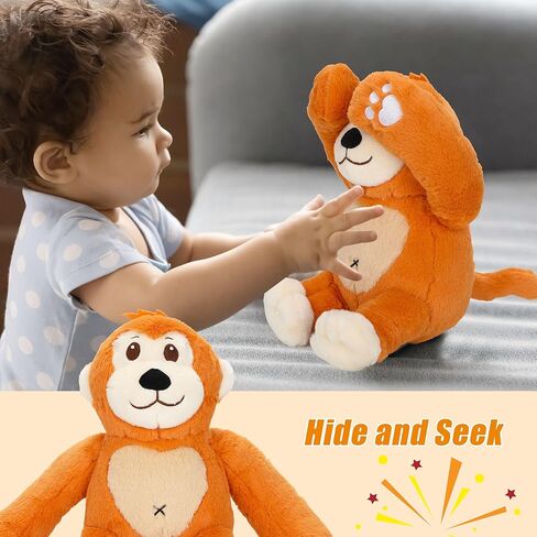 Oaroily 12" Baby Monkey Plush Monkey Stuffed Animal Soft Plush Toy, Toddler Interactive Hide Seek Plush Monkey Toy, Cute Birthday Gift in Kuwait