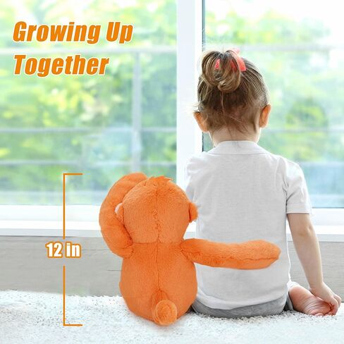 Oaroily 12" Baby Monkey Plush Monkey Stuffed Animal Soft Plush Toy, Toddler Interactive Hide Seek Plush Monkey Toy, Cute Birthday Gift in Kuwait