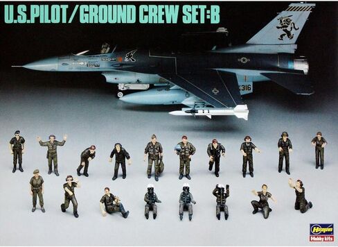 Hasegawa X48-5 US Air Force Pilot / ground crew set B in Saudi Arabia