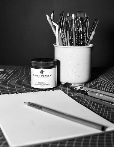 Raven Powders Premium Charcoal Powder for Drawing and Art in Saudi Arabia
