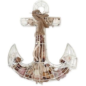 Anchor Wire Driftwood & Seashells Vase Filler Beach Home Wall Décor Real Seashells (Natural)