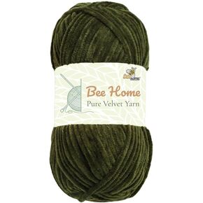 BeeHome Velvet Baby Yarn 1 Skein(1 Ball) 6 Super Bulky Chenille Blanket amigurumi Yarn Crocheting Knitting Super Bulky 100 gr (132 yds) 120 Meters (122)