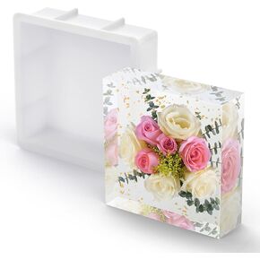 Large Silicone Molds for Resin,Square Mold 6.6'' x 2'', Large Bookends Resin Molds for Flowers Preservation, Resin Art, Resin Casting, DIY Wedding, Valentine(Square) in Saudi Arabia