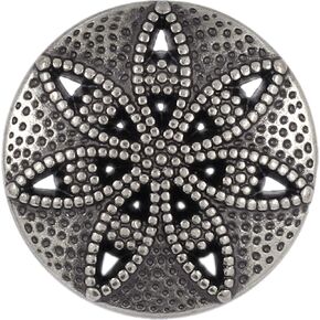 Bezelry 12 Pieces Marquise Petals Metal Shank Buttons 20mm (3/4 inch) (Antique Brass)