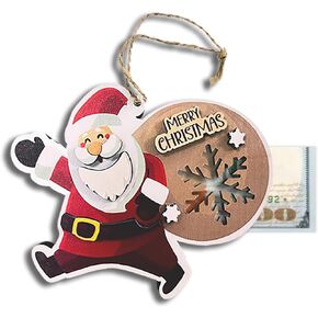 حاملات أموال خشبية لهدايا عيد الميلاد 2023 حامل أموال عيد الميلاد حديثًا للهدايا النقدية بطاقات نقود خشبية مصنوعة يدويًا لعيد الميلاد حامل أموال فريد للهدايا النقدية in Kuwait