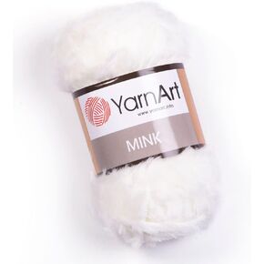 Yarnart Mink Fur Yarn - Soft Fluffy Faux Fur Yarn for Crochet & Knit - 50gr