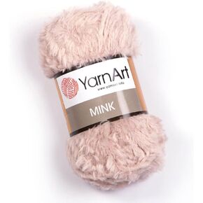 Yarnart Mink Fur Yarn - Soft Fluffy Faux Fur Yarn for Crochet & Knit - 50gr in Saudi Arabia