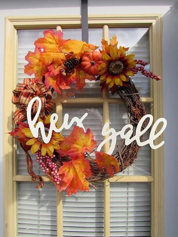 حروف خشبية غير مكتملة من Hey Y'all، علامة بيضاء فارغة لديكور أكاليل الزهور والحرف اليدوية (Hey Y'all) in Kuwait