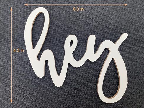 حروف خشبية غير مكتملة من Hey Y'all، علامة بيضاء فارغة لديكور أكاليل الزهور والحرف اليدوية (Hey Y'all) in Kuwait