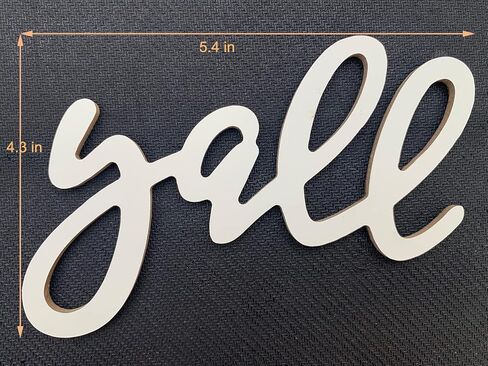 حروف خشبية غير مكتملة من Hey Y'all، علامة بيضاء فارغة لديكور أكاليل الزهور والحرف اليدوية (Hey Y'all) in Kuwait