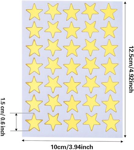 Kenkio 3500 Count Star Stickers Gold Silver Self-Adhesive Stickers Stars in Kuwait