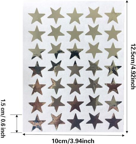 Kenkio 3500 Count Star Stickers Gold Silver Self-Adhesive Stickers Stars in Kuwait
