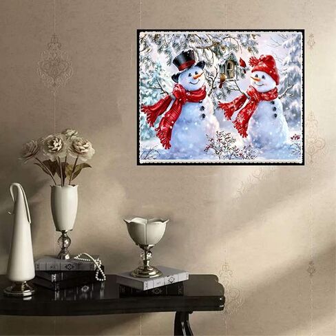 ACANDYL Paint by Number Snowman DIY Painting Paint by Number Kit for Kids Adults Students Beginner DIY Canvas Painting by Numbers Acrylic Oil Painting Arts Craft for Home Decoration Christmas16x20 in in Kuwait