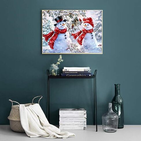 ACANDYL Paint by Number Snowman DIY Painting Paint by Number Kit for Kids Adults Students Beginner DIY Canvas Painting by Numbers Acrylic Oil Painting Arts Craft for Home Decoration Christmas16x20 in in Kuwait
