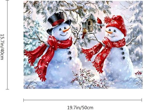 ACANDYL Paint by Number Snowman DIY Painting Paint by Number Kit for Kids Adults Students Beginner DIY Canvas Painting by Numbers Acrylic Oil Painting Arts Craft for Home Decoration Christmas16x20 in in Kuwait
