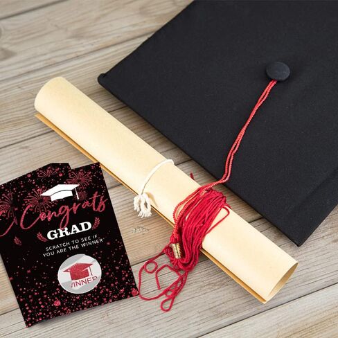 50 قطعة من بطاقات الخدش لحفلات التخرج، 2 انش × 3.5 انش، بطاقات العاب حفلات التخرج، بطاقات العاب حفلات التخرج المضحكة لحفلات التخرج للمدرسة الثانوية او الكلية (DLM170) in Kuwait