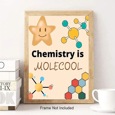 QIAOJI Science Classroom Posters, Chemical Science Art Prints, School Laboratory Wall Art,Classroom Middle School Laboratory Library Study Decor, Set of 6 (8"x10" Unframed) in Kuwait