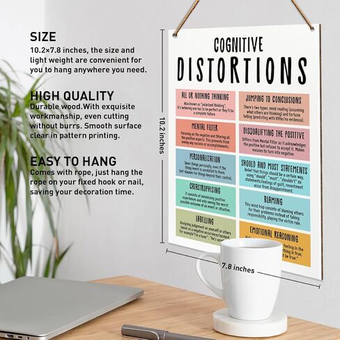 Therapy Office Wood Wall Decor, Mental Health Wall Art, Therapy School Counselor Therapist Social Worker Office Decoration Mental Health Classroom School Decor, Radical Acceptance Coping Statements in Kuwait