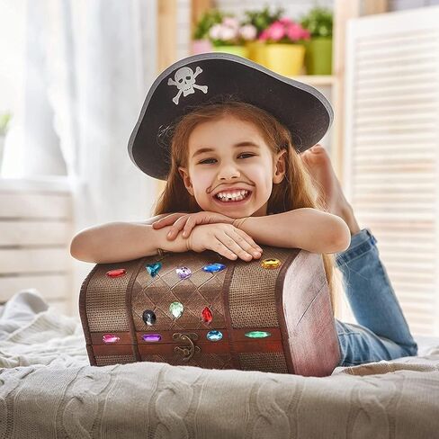 MBFL 120 قطعة من جواهر كنز القراصنة لعبة زجاجية من الأحجار الكريمة، جواهر كنز متعددة الألوان لحفلات القراصنة وديكورات طاولات الحفلات (7 أونصات) in Kuwait