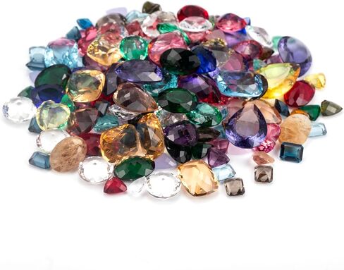 MBFL 120 قطعة من جواهر كنز القراصنة لعبة زجاجية من الأحجار الكريمة، جواهر كنز متعددة الألوان لحفلات القراصنة وديكورات طاولات الحفلات (7 أونصات) in Kuwait
