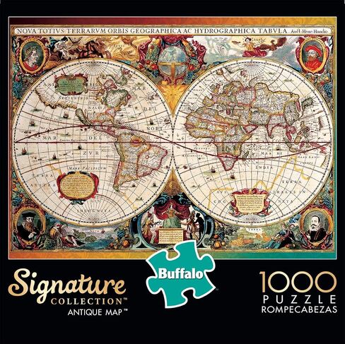 Buffalo Games - Antique Map - 1000 Piece Jigsaw Puzzle for Adults Challenging Puzzle Perfect for Game Nights - 1000 Piece Finished Size is 26.75 x 19.75 in Saudi Arabia