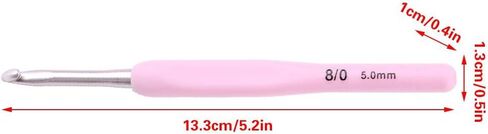 9 قطع من خطافات الكروشيه المتدرجة اللون خطاف مجموعة إبر الحياكة مع مقبض ناعم ملون in Kuwait